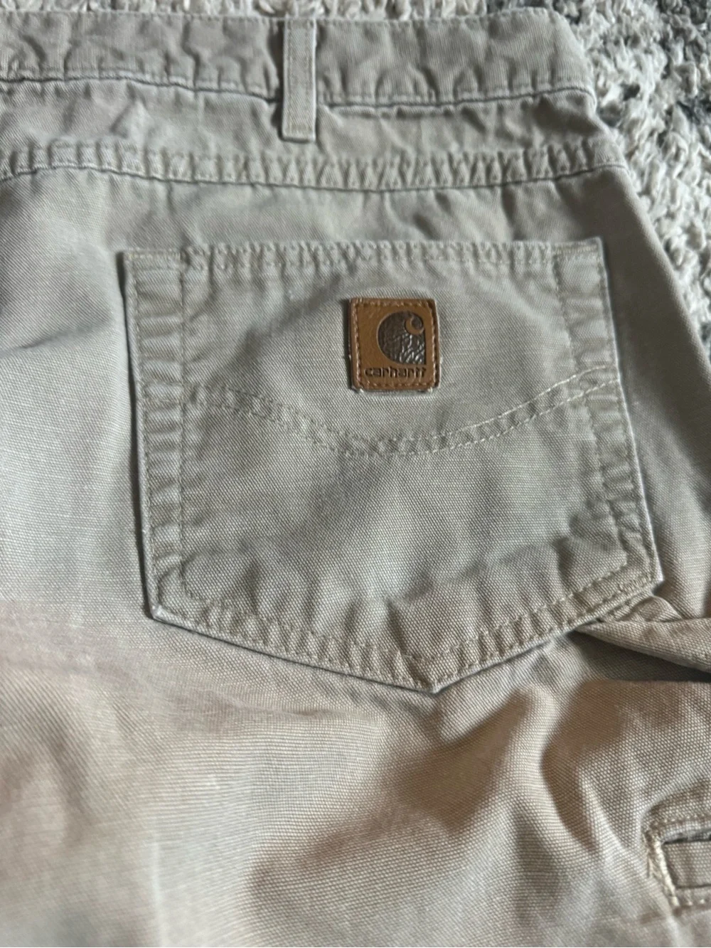 2 pairs of vintage Carhartt Men's Tan Work pants